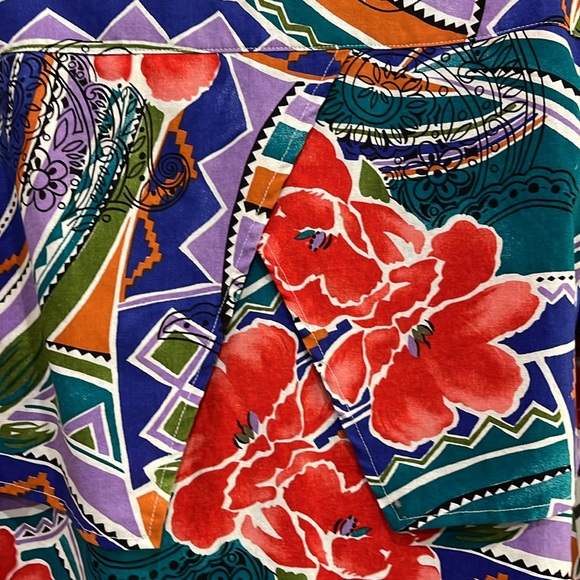 Clearance! ⚠️ Frontier Series Vibrant Multi-color Western Button Down LS, Sz.XL - Picture 9 of 16